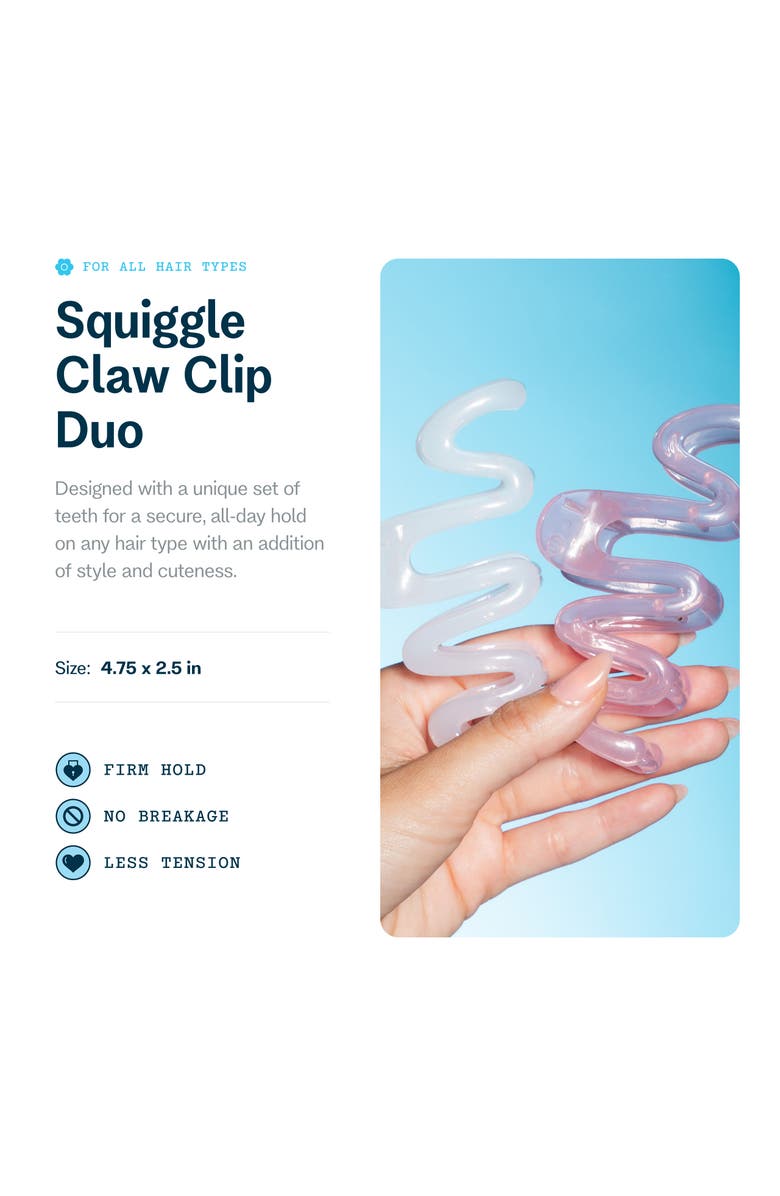 Gimme Beauty Medium Squiggle Claw Clip, Alternate, color, Pink