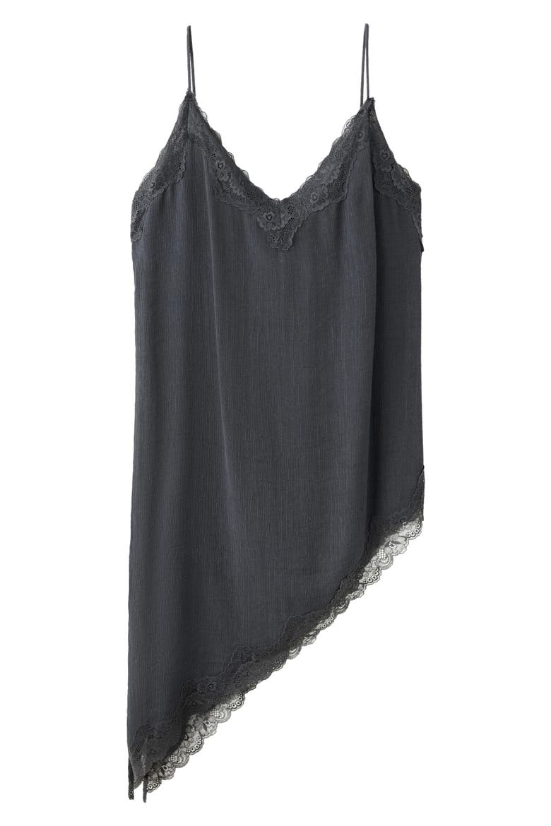 Asymmetrical Lace Camisole, Alternate, color, CHARCOAL