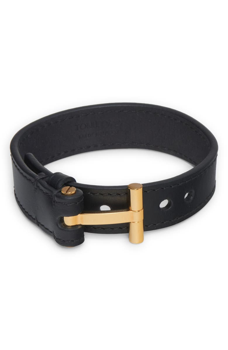 TOM FORD Men's Hollywood Leather Bracelet, Main, color,