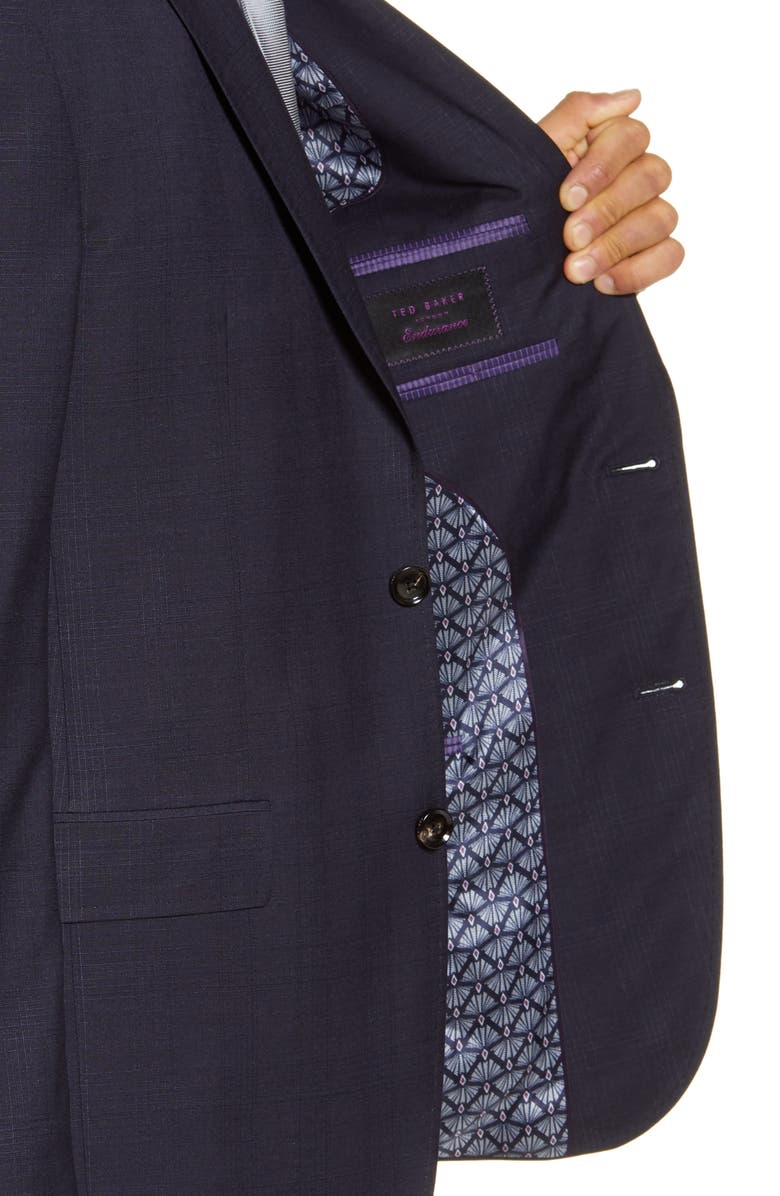 Ted Baker London Jay Trim Fit Plaid Wool Suit, Alternate, color, 