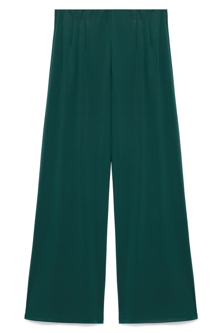 Pleated Wide Leg Pants, Alternate, color, DARK GREEN