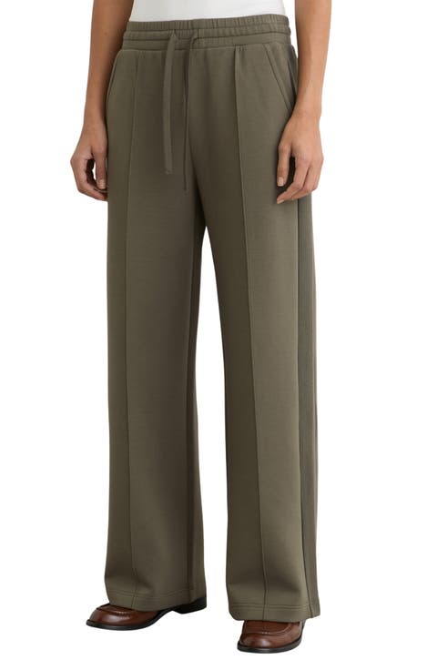 Bella Wide Leg Rib Trim Pants