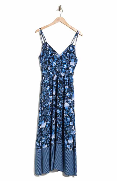 Floral Strappy Challis Midi Dress
