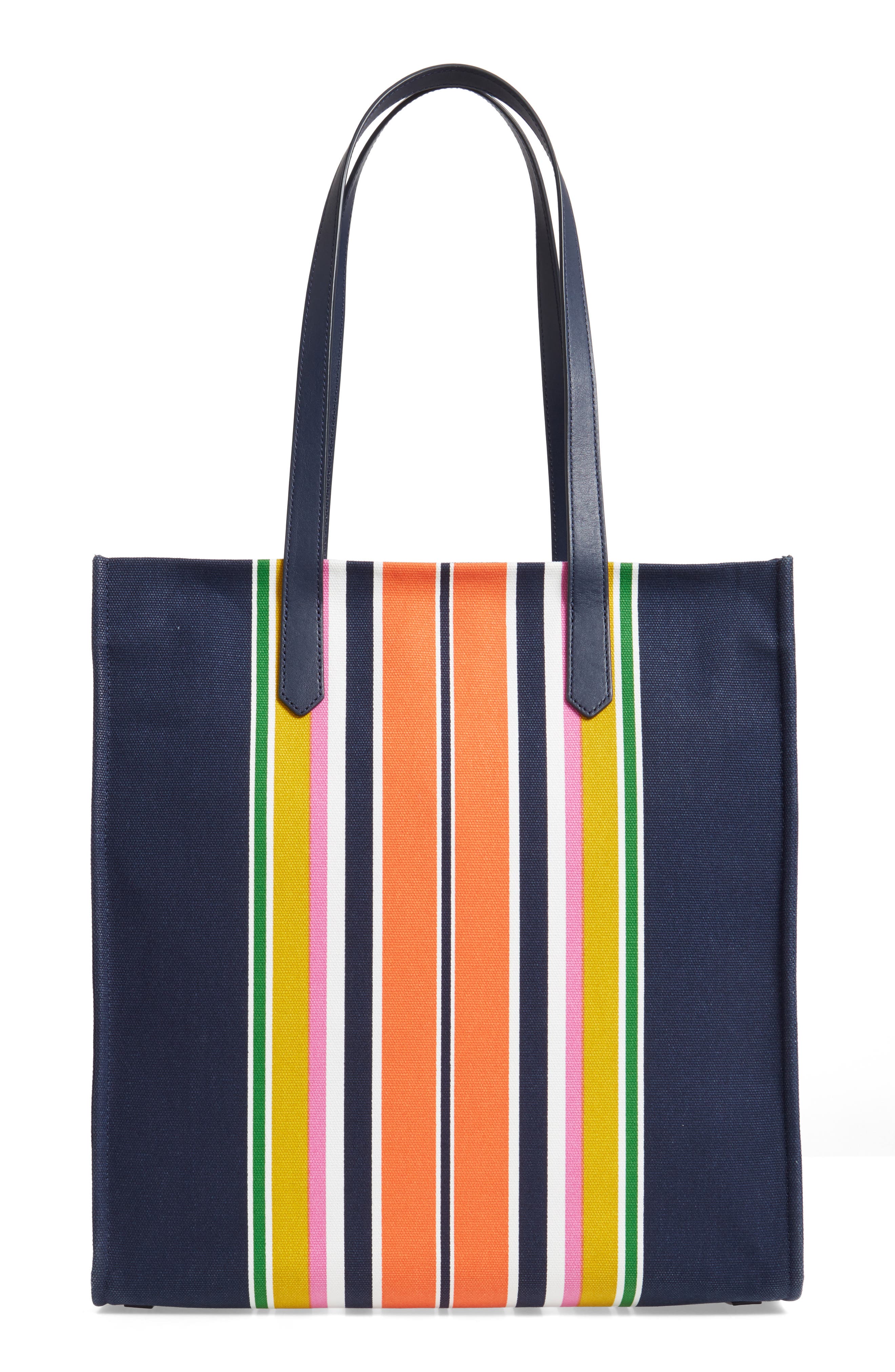kitt stripe large canvas tote, Alternate, color, PARISIAN NAVY MULTI