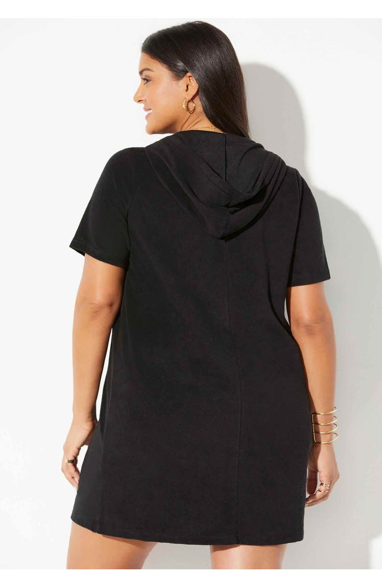 Swimsuits for All Alana Terry Cover Up Hoodie, Alternate, color, Black