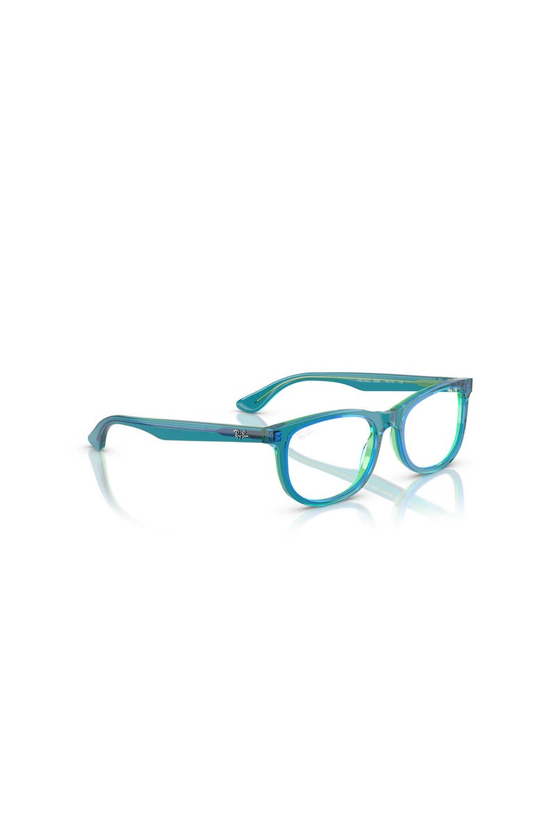 Ray-Ban 46mm Rectangle optical glasses, Alternate, color, Blue