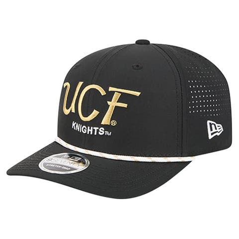 Men's New Era Black UCF Knights Script Performance Rope 9SEVENTY Adjustable Hat