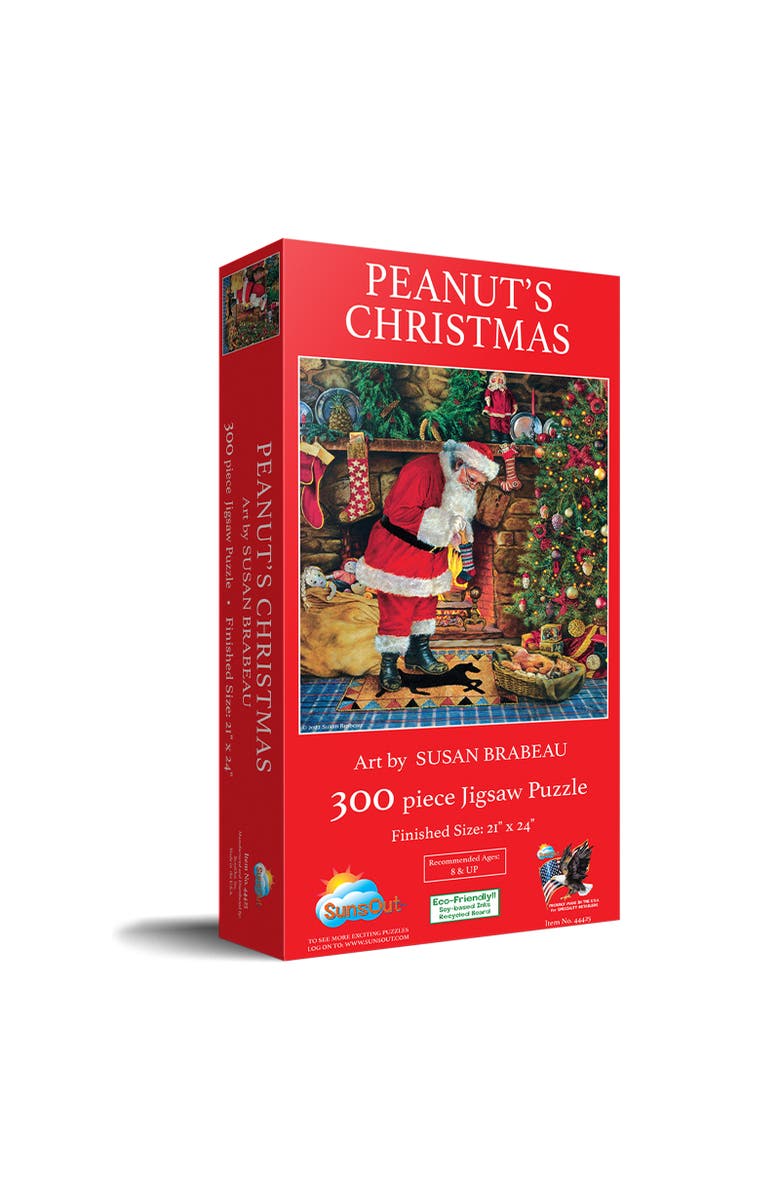 Sunsout Peanut's Christmas 300 piece Jigsaw Puzzle for Adults, Main, color, Multicolor