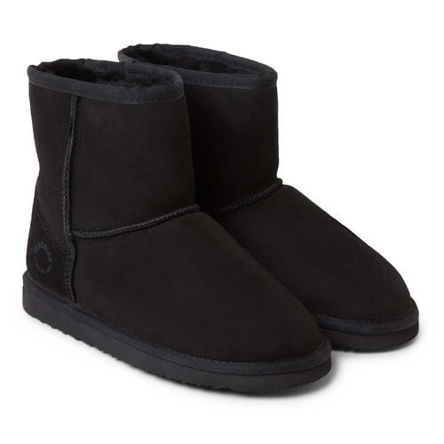 Dearfoams Fireside By Rosebery Genuine Shearling Boot In Black