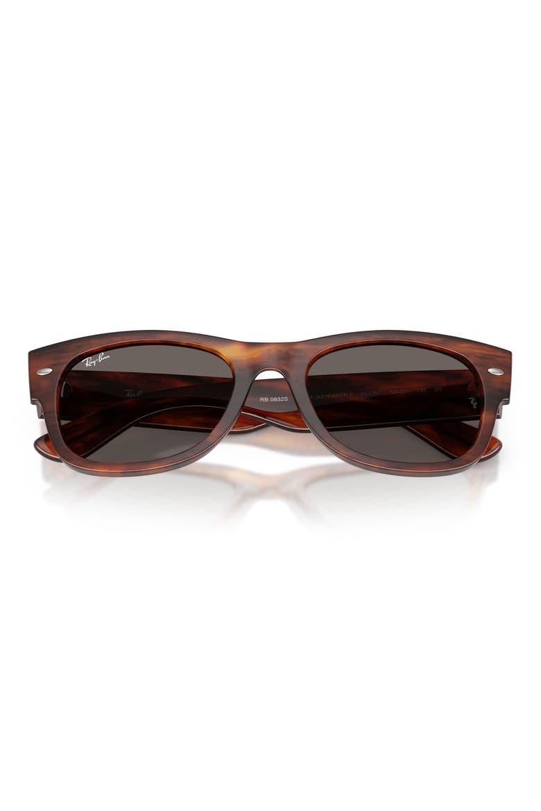 Mega Wayfarere II Square Sunglasses, Alternate, color, STRIPED HAVANA / DARK GREY