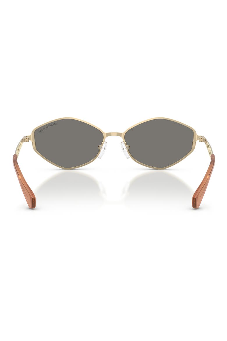 Gold Coast 56mm Angular Sunglasses, Alternate, color, LIGHT GOLD / DARK GREY MONO