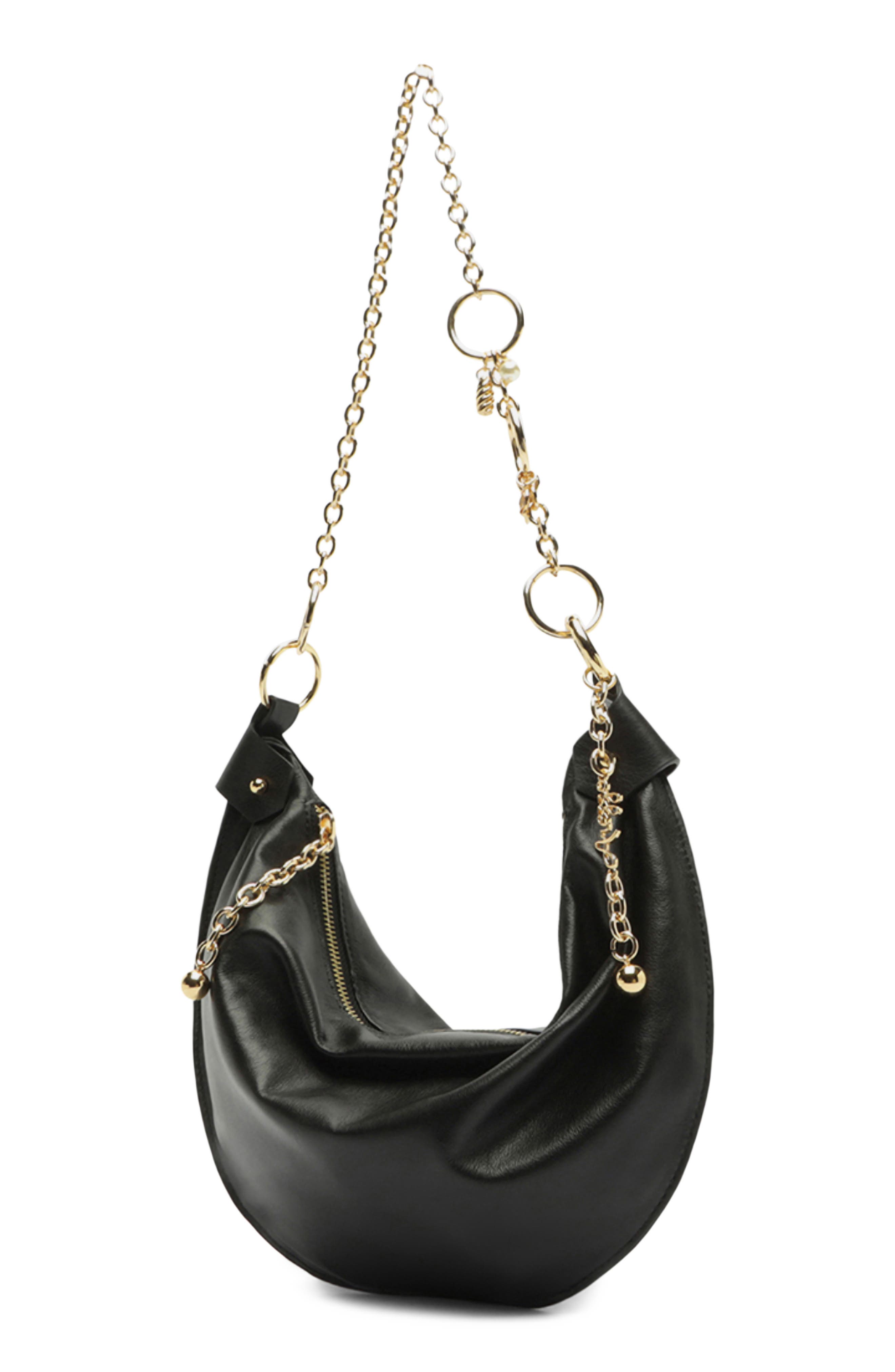 Arezzo Medium Paisley Leather Crossbody Bag, Alternate, color, Black