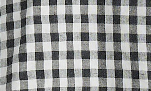 Brave + True Brave+true Duchess Check Print Woven Cotton Shirt In Black