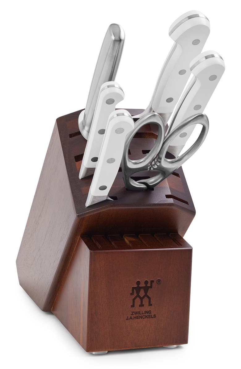 ZWILLING Pro Le Blanc 7-Piece Knife Block Set, Main, color, Silver