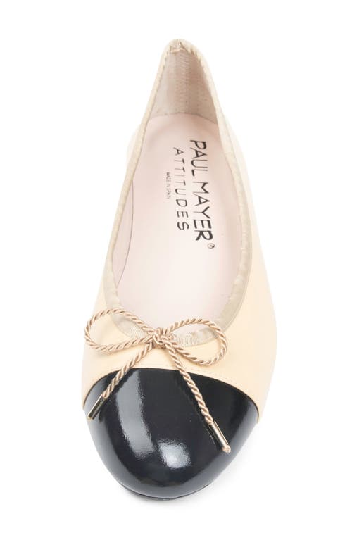 Paul Mayer Best Cap Toe Ballet Flat In Neutral