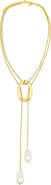 Petit Moments Solar Faux Pearl Y-Necklace