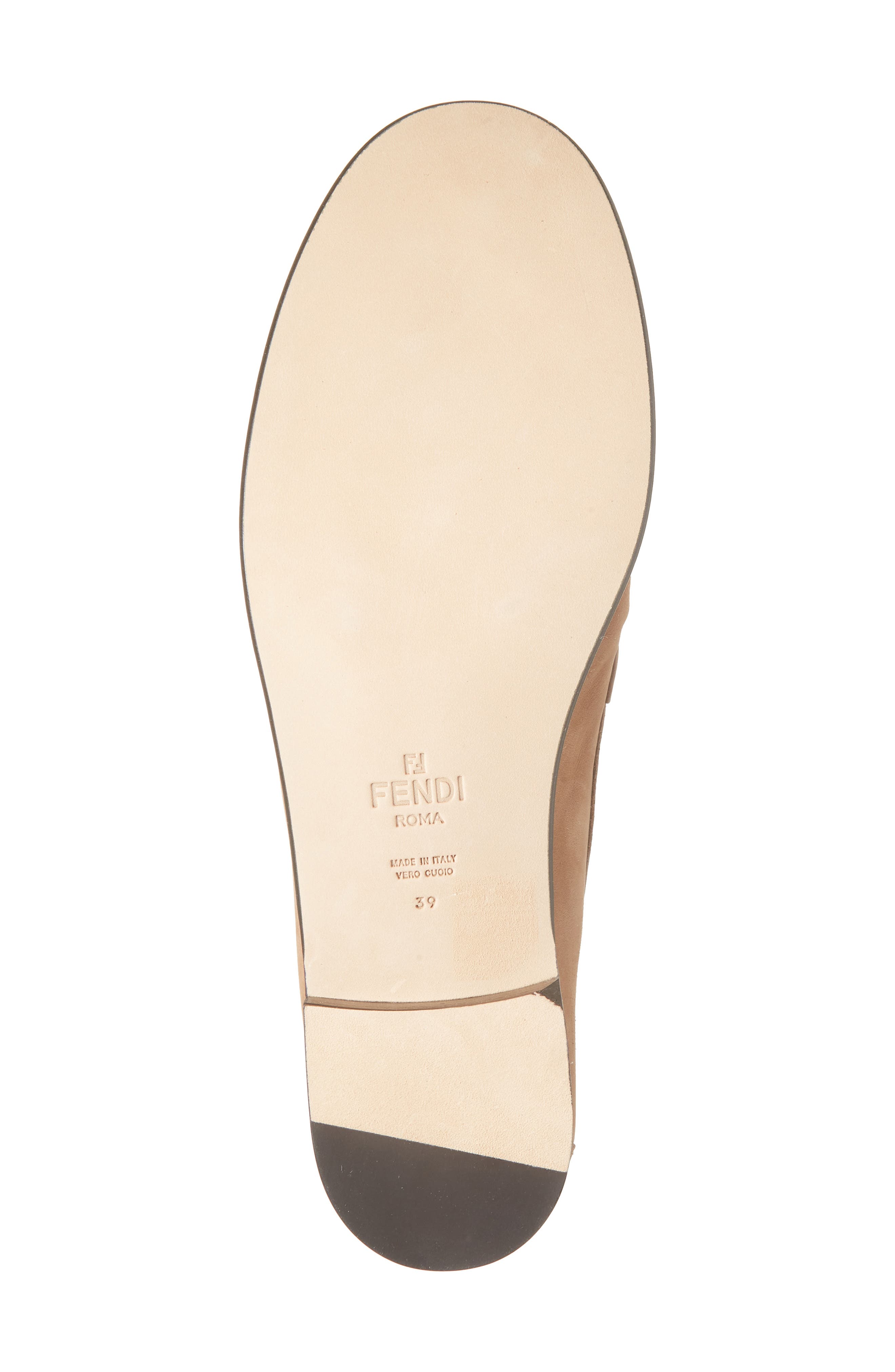 Fendi Baguette Loafer, Alternate, color, Brown