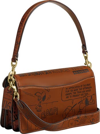 COACH x Peanuts Tabby 26 Newspaper Print Shoulder Bag | Nordstrom