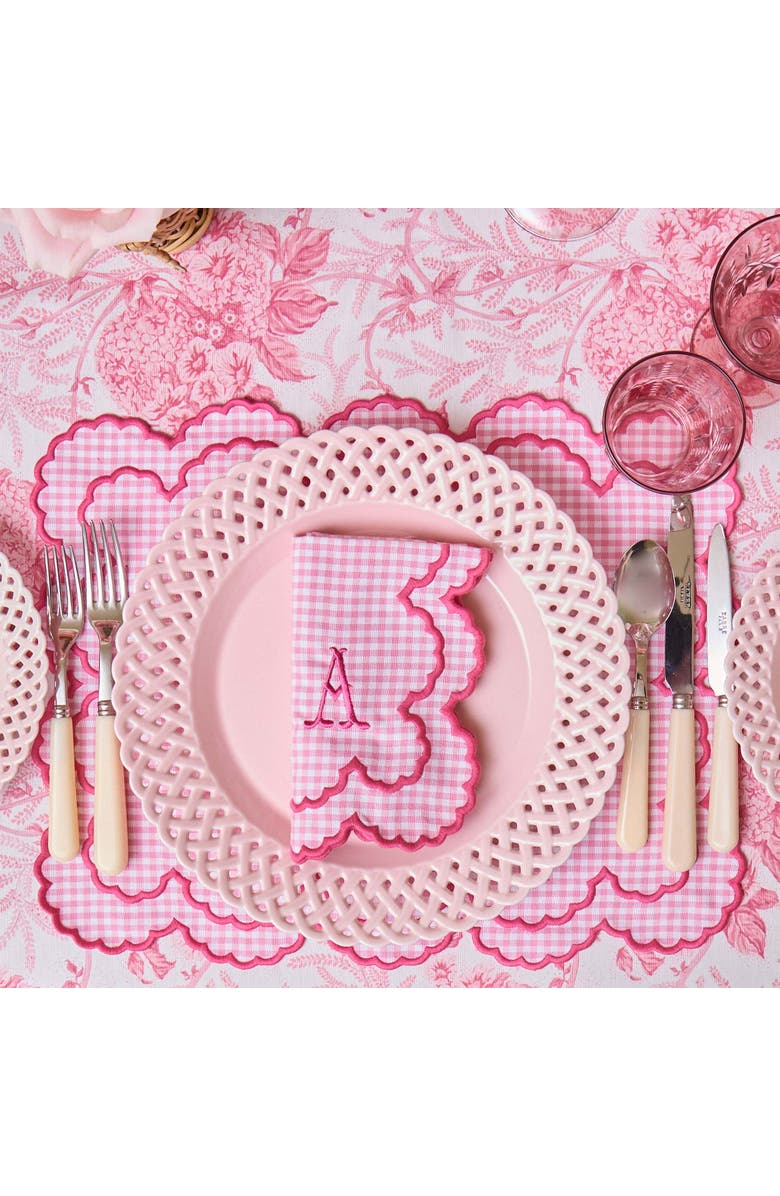 Mrs. Alice Pink Basketweave Dinner Plate, Alternate, color, Pink