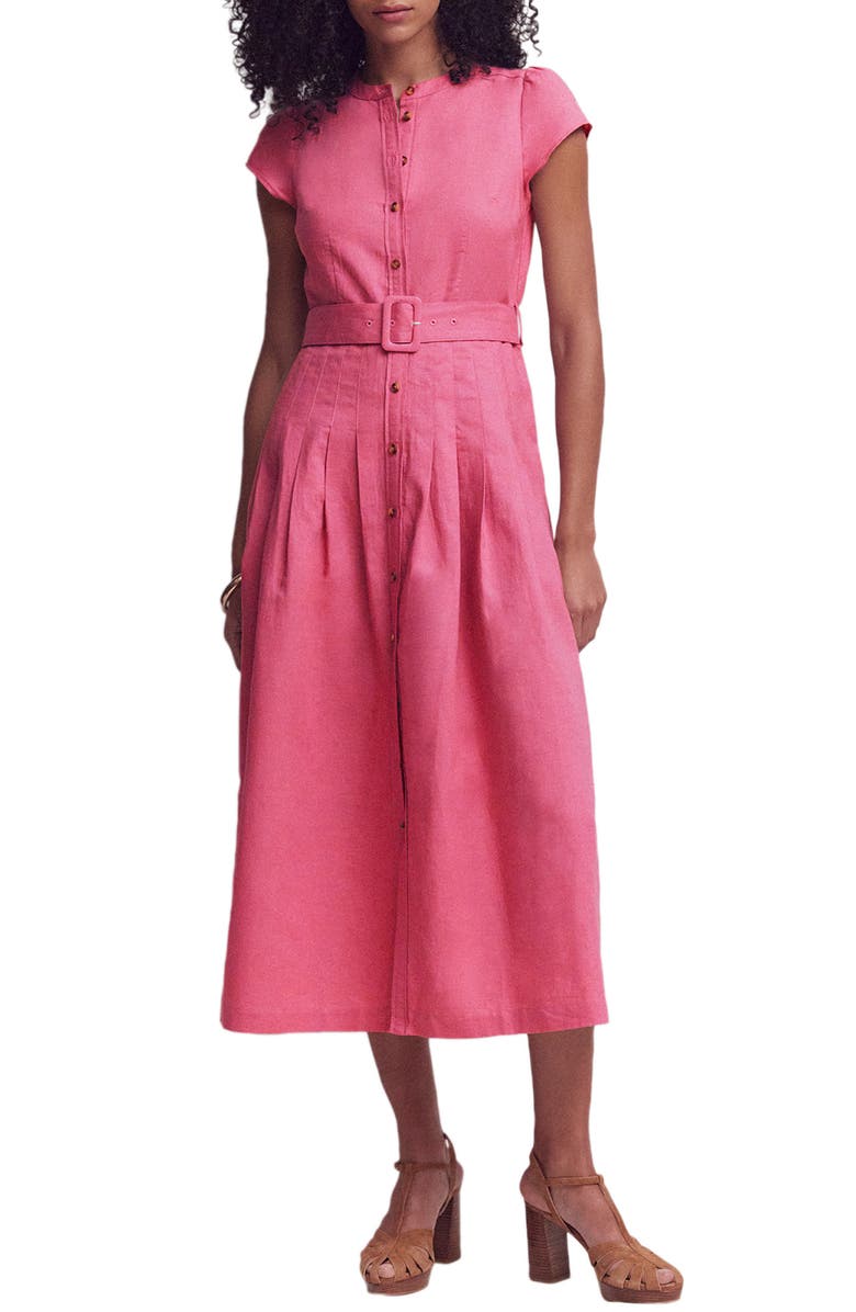 Boden Arabella Linen Blend Maxi Dress, Main, color, Vintage Rose