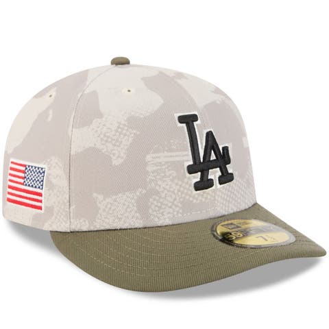 Men's New Era Light Beige/Olive Los Angeles Dodgers 2025 Armed Forces Day 59FIFTY Fitted Hat