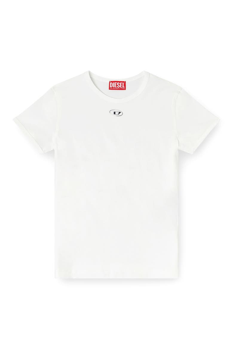 T-Uncutieslong-OD Metallic Oval D Cutout T-Shirt, Alternate, color, OFF/ WHITE