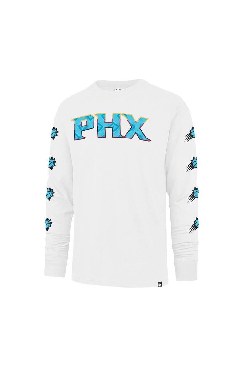 '47 Men's '47 White Phoenix Suns City Edition Downtown Franklin Long Sleeve T-Shirt, Alternate, color, 