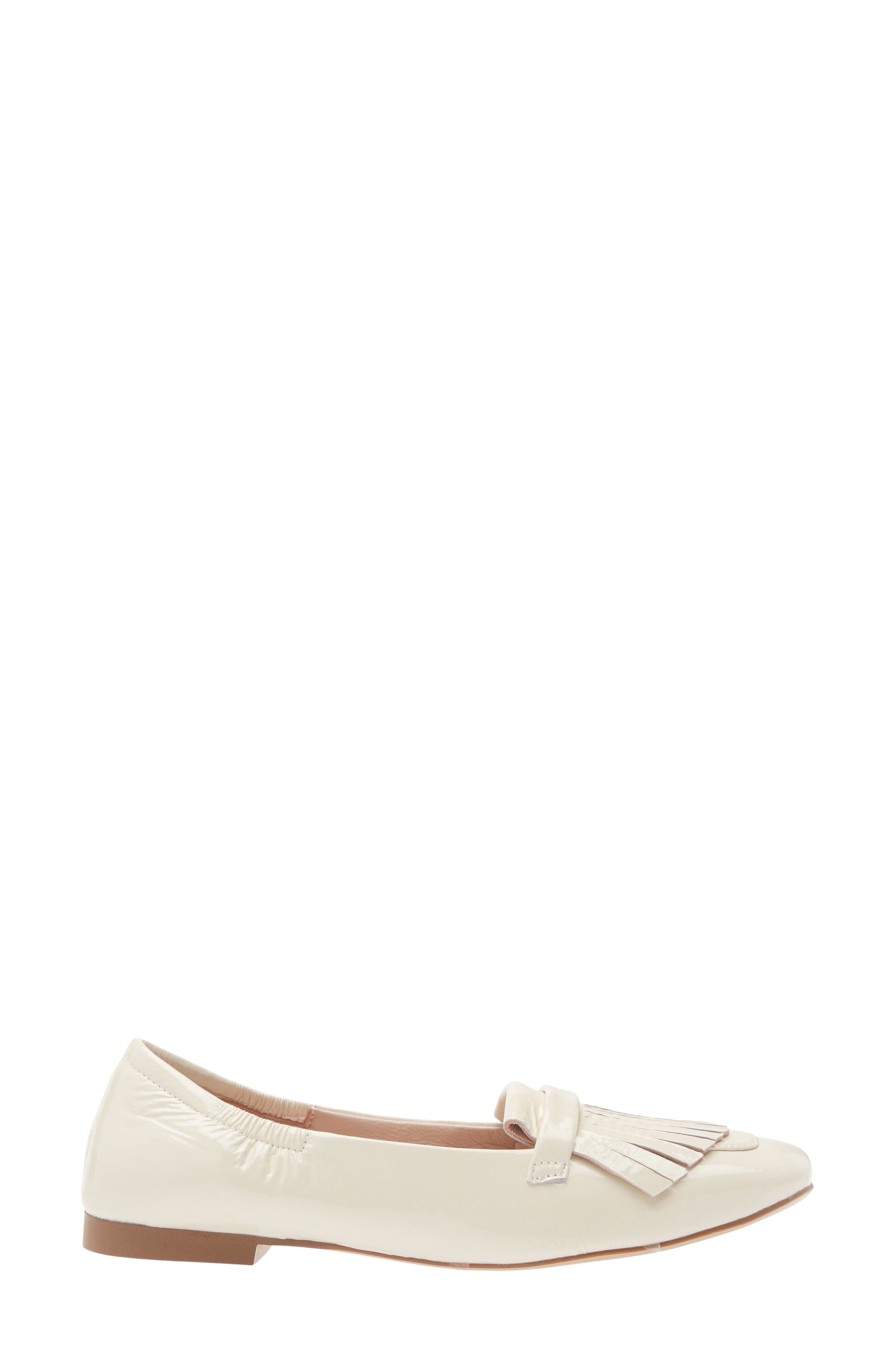 Mistie Fringe Trim Loafer, Alternate, color, FROZE PATENT
