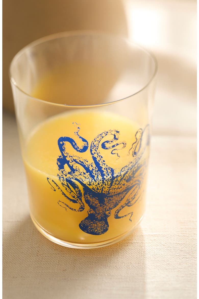 Lucy Blues Small Drinking Glass Set of 4, Alternate, color, CLEAR