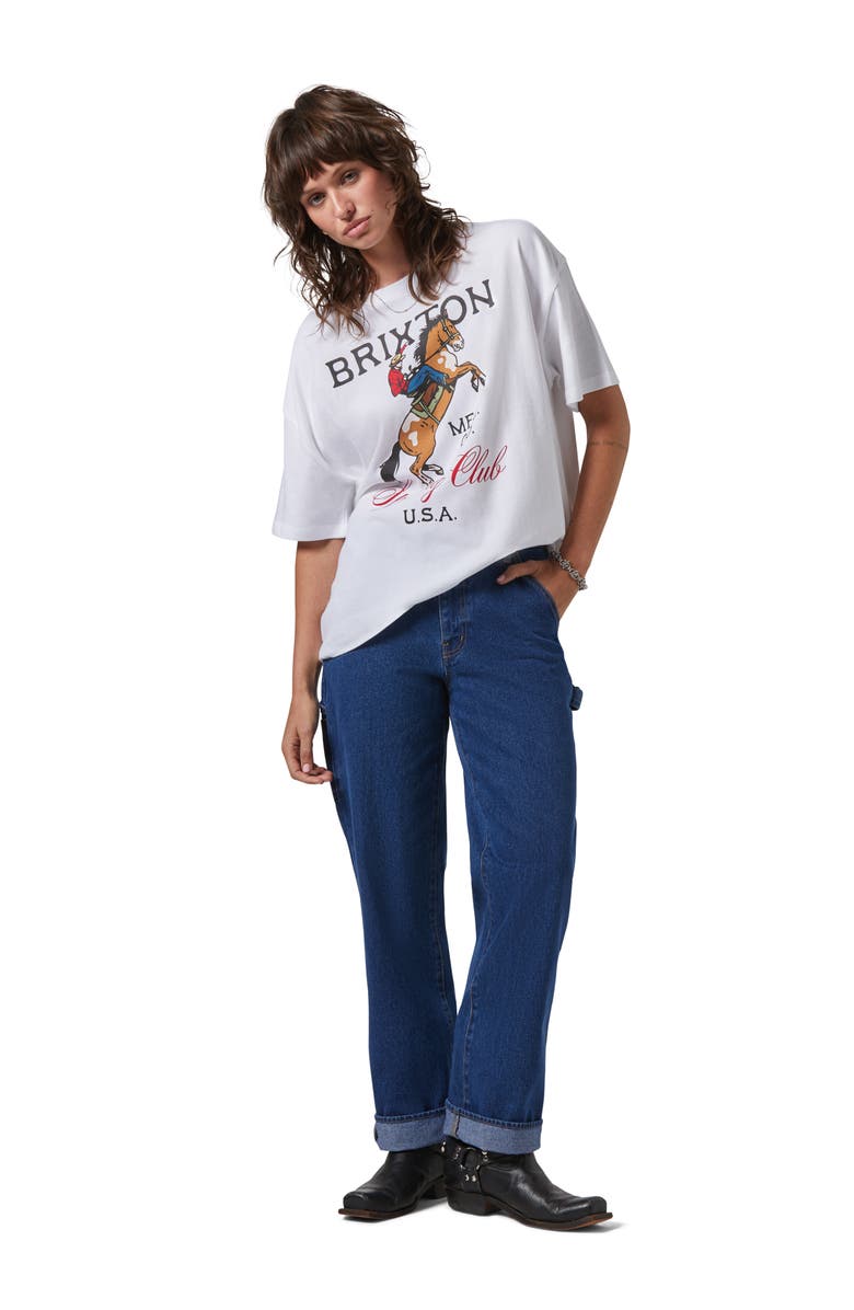 Brixton Sporting Club Cotton Graphic T-Shirt, Alternate, color, White