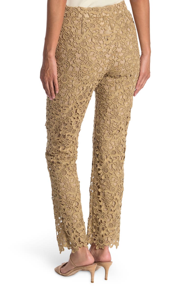 Valentino Floral Crochet Lace Pants, Alternate, color,