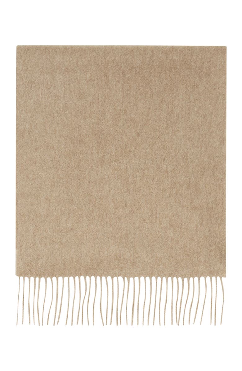 Lanvin TWO-TONE CASHMERE SCARF, Alternate, color, Beige/Camel