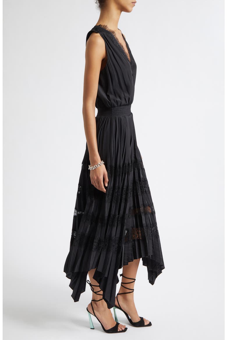 Roselyn Handkerchief Dress, Alternate, color, BLACK