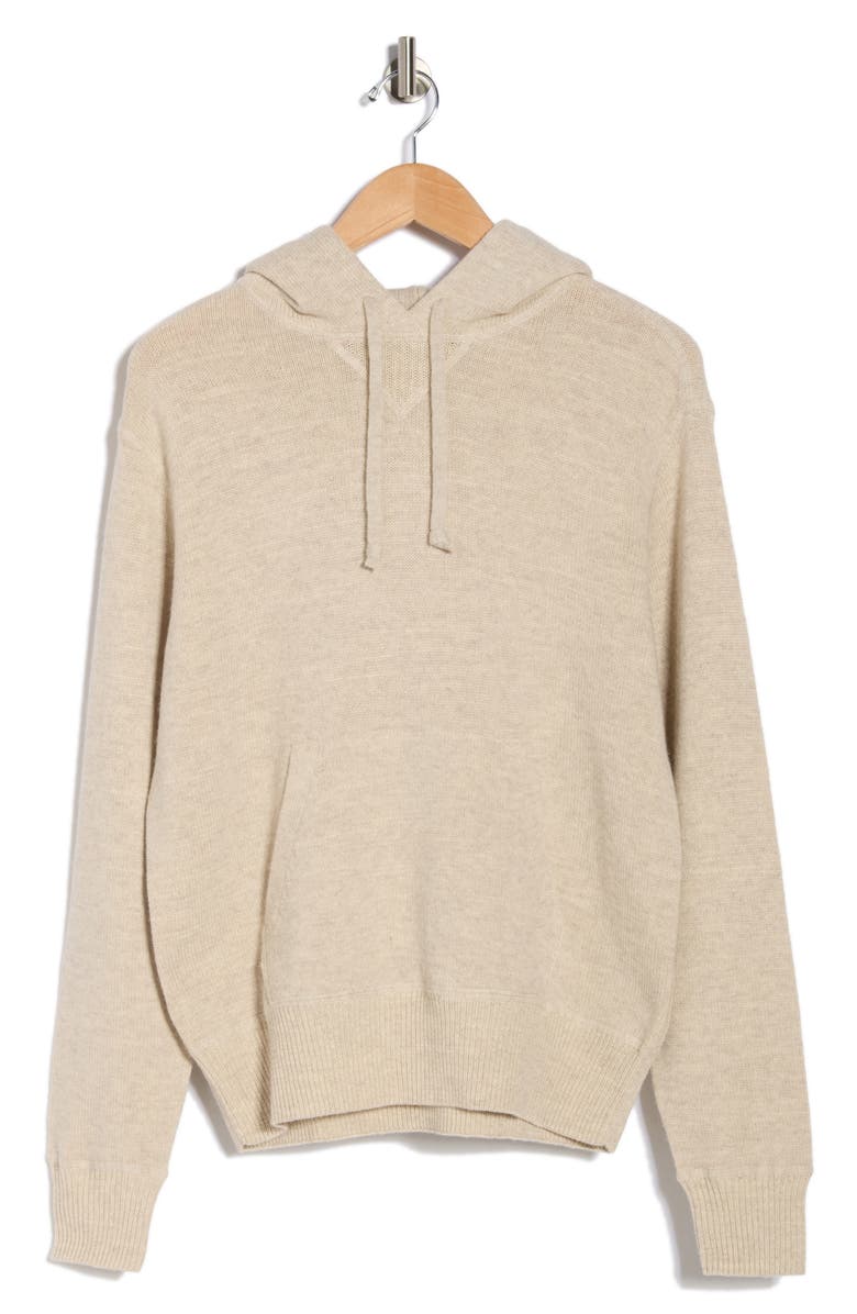 BUCK MASON Wool Blend Hooded Sweater, Main, color, Light Oat