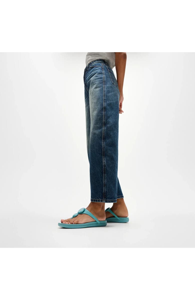 FitFlop Solay Glossy-Disc TP Sandal, Alternate, color, Teal