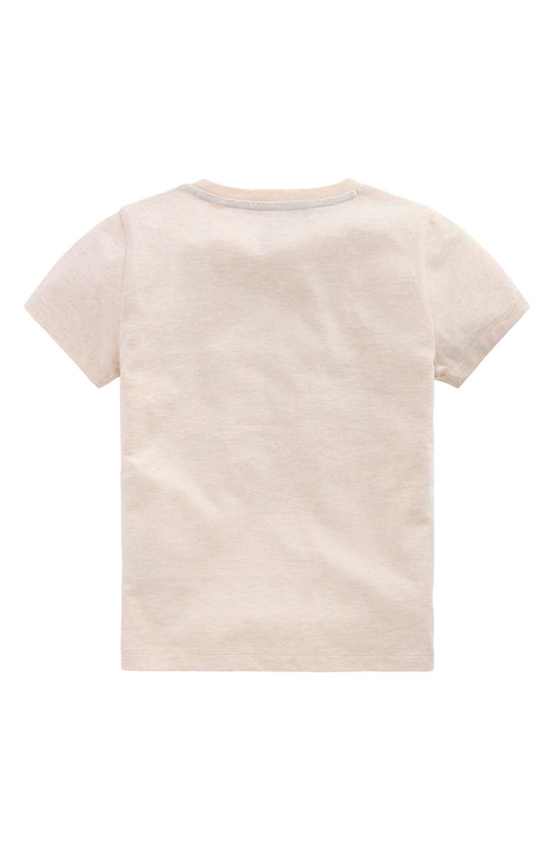 Mini Boden Kids' Linear Stitch T-Shirt, Alternate, color, Oatmeal Marl Holiday