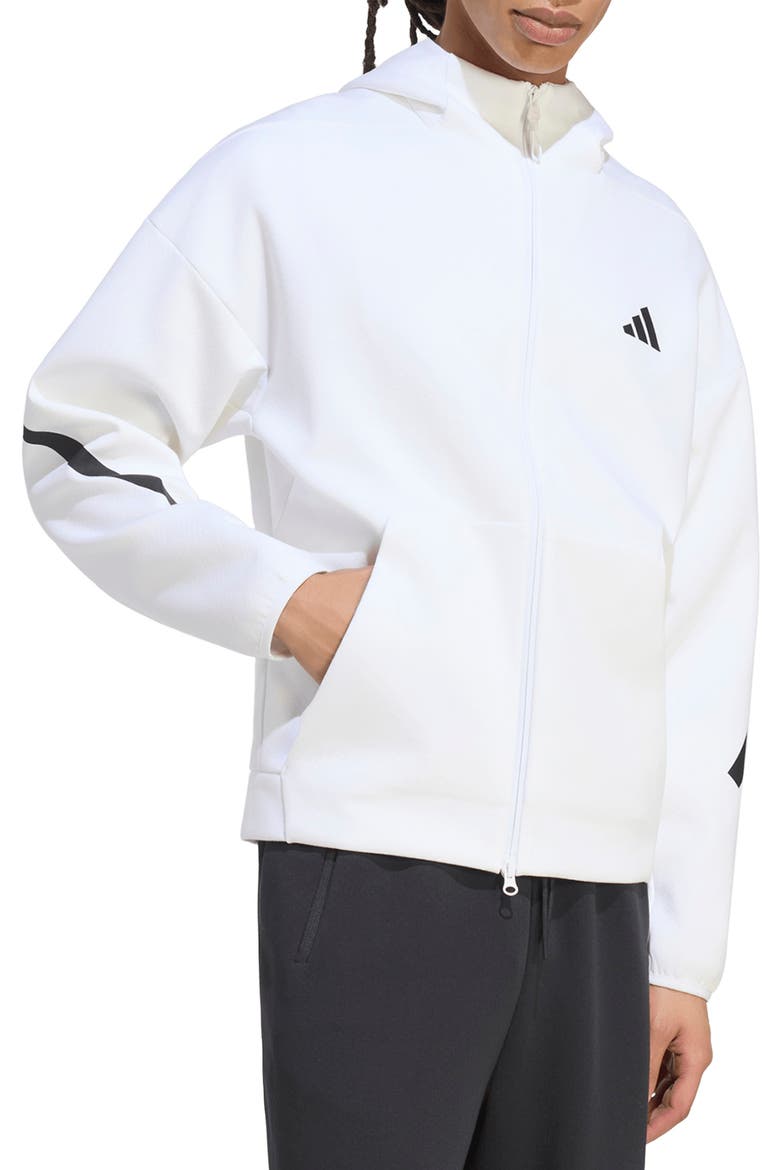 Z.N.E. Full-Zip Track Hoodie, Main, color, WHITE