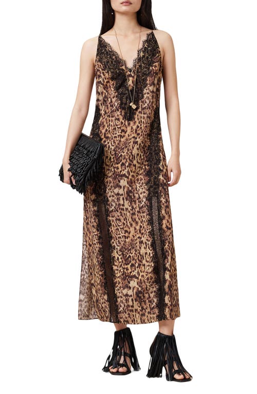 Allsaints Melia Leopard Print Maxi Dress