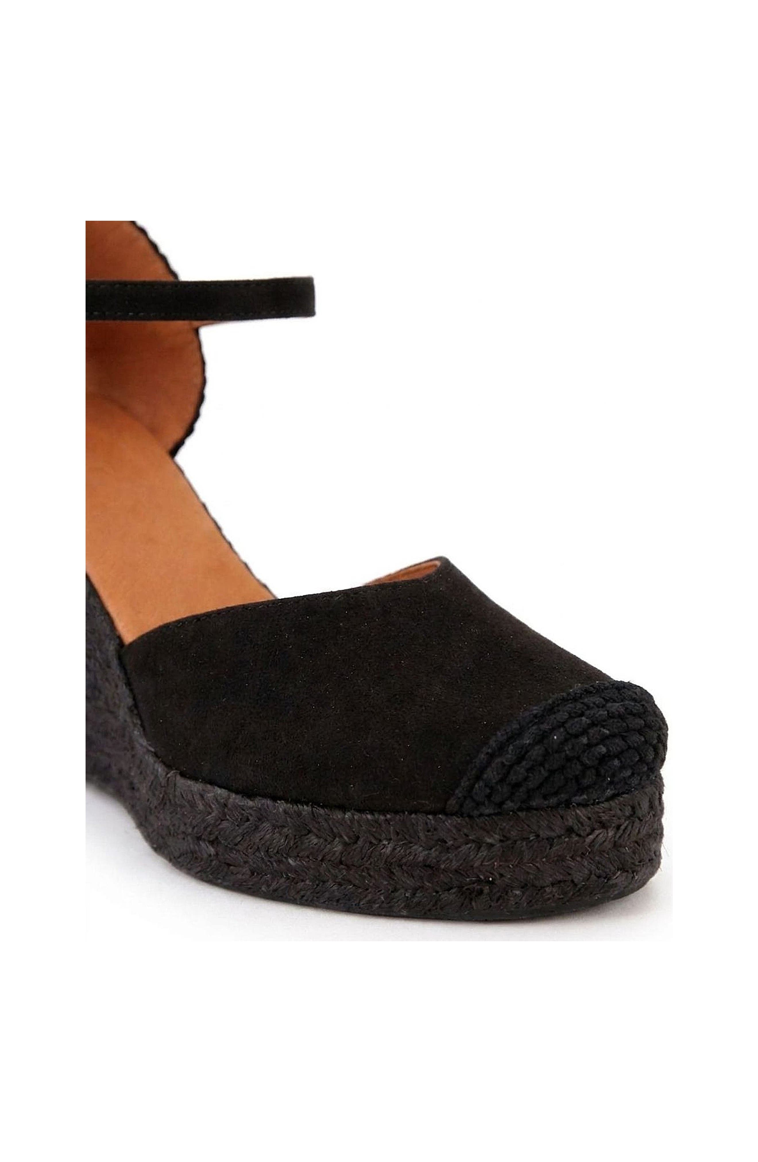 Jimena High Strap Espadrille Sandal, Alternate, color, Black
