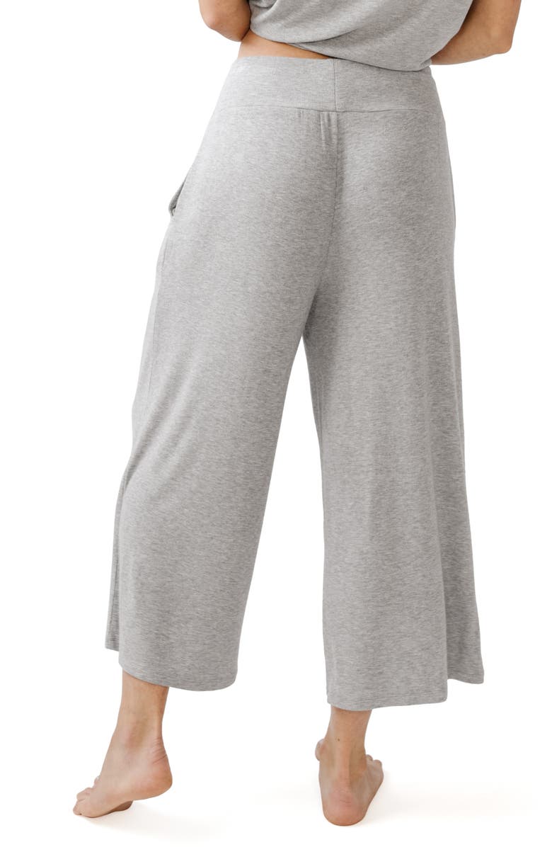Cozy Earth Wide Leg Rib Pajama Pants, Alternate, color, Grey