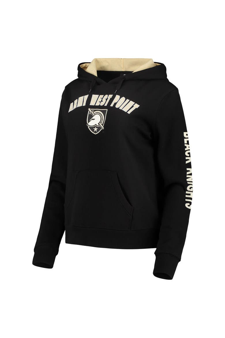 Women's Colosseum Black Army Black Knights Loud and Proud Pullover Hoodie, Alternate, color, Black