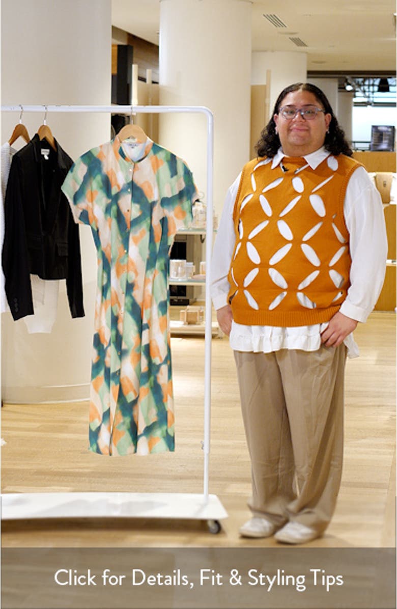 Fit & Flare Crêpe de Chine Midi Dress, sales video thumbnail