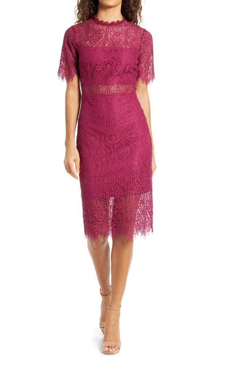 Lulus Remarkable Lace Cocktail Dress, Main, color, 