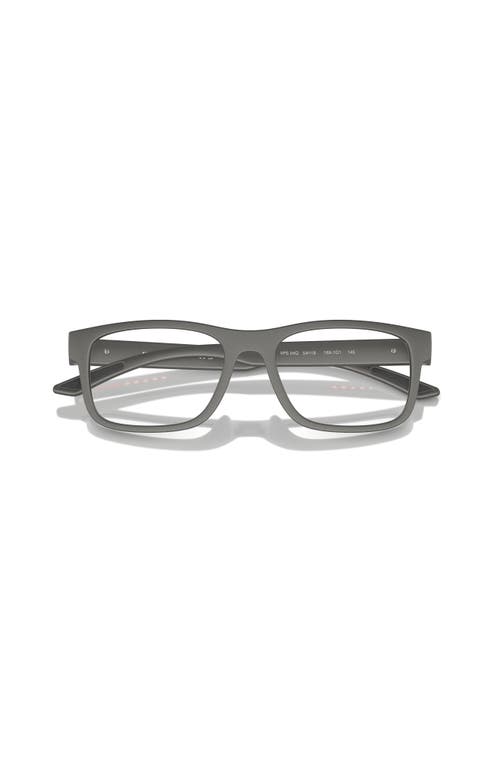 Prada Linea Rossa 54mm Rectangle Optical Glasses In Gray