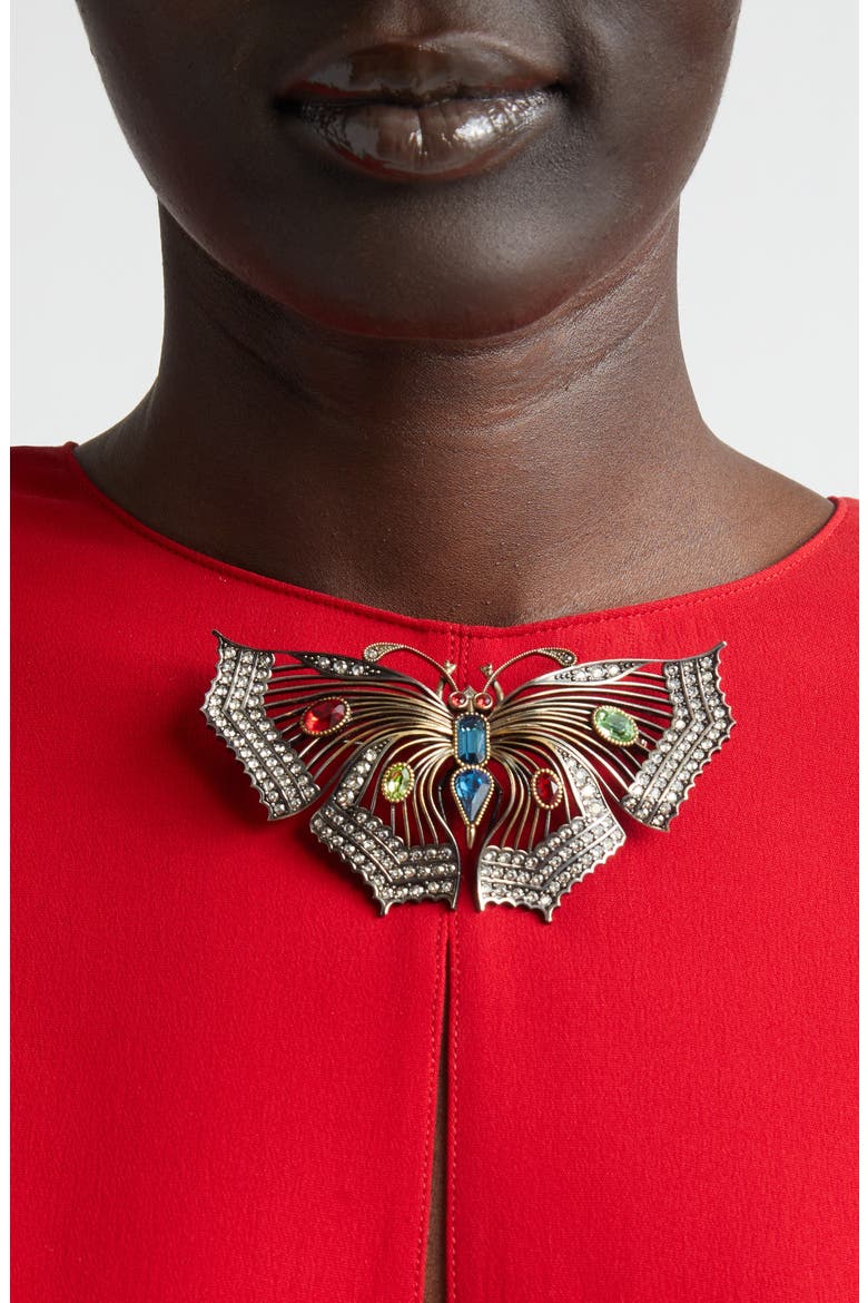 Vouloirvoler Butterfly Brooch, Alternate, color, SILVER MULTI