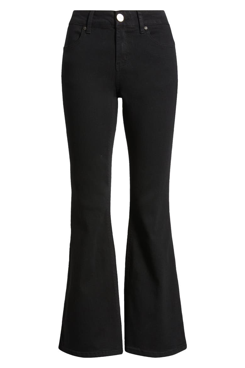 Mid Rise Flare Jeans, Alternate, color, BLACK