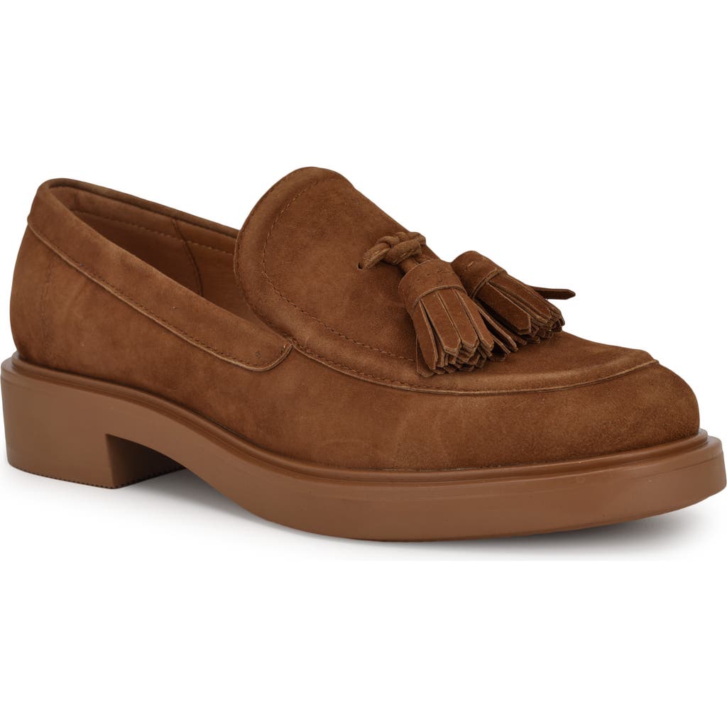Shop Nine West Roker Tassel Loafer In Brown