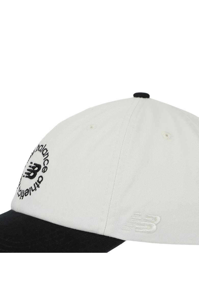 New Balance Circle Graphic Six-Panel Baseball Cap, Alternate, color, Sea Salt