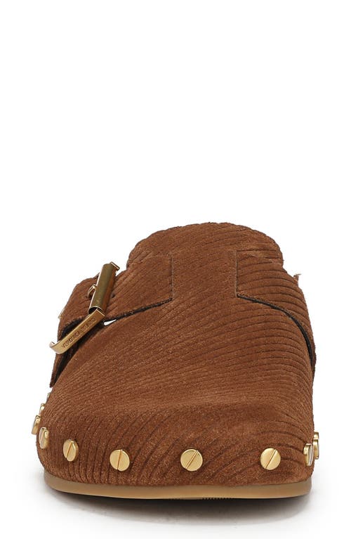 Veronica Beard Fern Suede Buckle Cozy Loafer Clogs In Brown