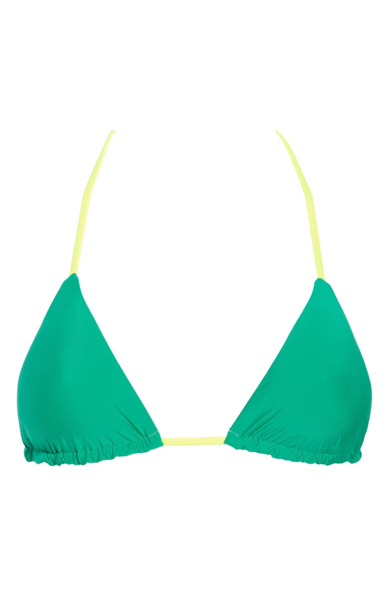 Maaji Balmy Reversible Triangle Bikini Top, Alternate, color, Green